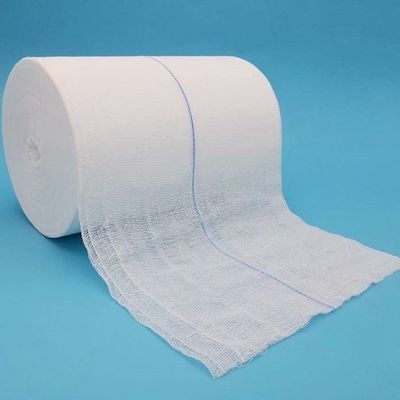 CE ISO ยอมรับโรงพยาบาล Absorbent Gaze Rolls Jumbo Big Roll 120cm x 1000m ผู้ผลิต