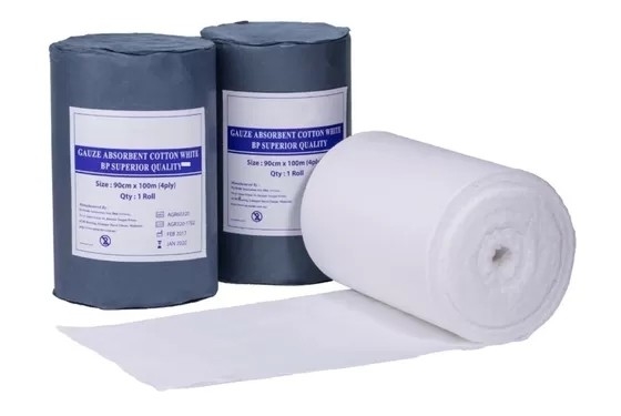 ผ่าตัดกล่อง 90cmX100 ยาร์ด 4Ply สีขาวบริสุทธิ์อ่อนซึมยา Non Sterile
